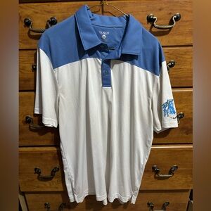 Golf polo shirt size large white blue
